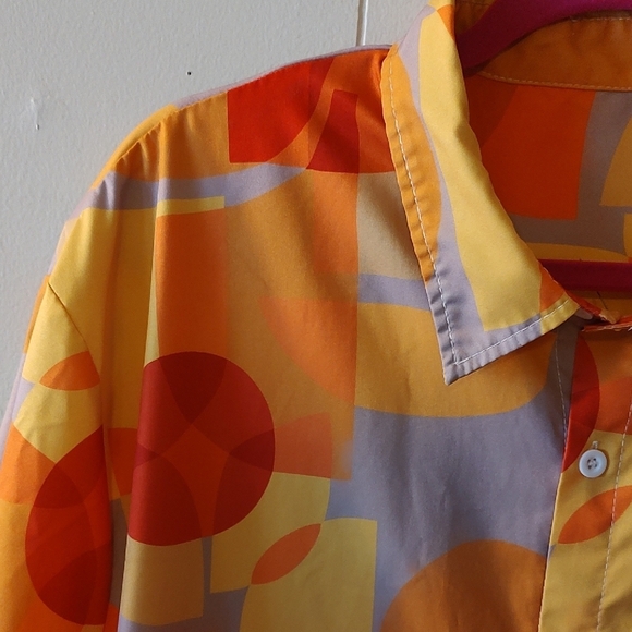 Retro Geometric Men's Shirt Size 3XL - Picture 4 of 7